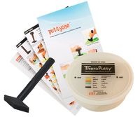 TheraPutty Standard Exercise Putty Tan - XX-Soft 6 OZ + Puttycise Peg Turn TheraPutty Exercise Tool + Manual Bundle
