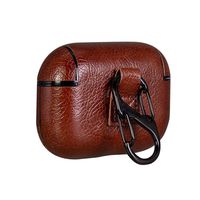 Madevil Leather Case Compatible with Apple AirPods Pro [Slim][Shockproof] Leather Silicone Shell Anti-Fall Soft Business Style Cover for AirPods Pro Charging Case (Brown, AirPods Pro)