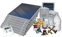 Complete 7 Panel GH Type Freeze Protected Hybrid Solar Water Heater Kit
