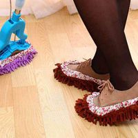 Lantusi Creative Superfine Fiber Lazy Cleaning Wipe Mopping Floor Shoe Cover Dust Cloths (1PC)