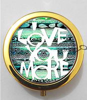 BlackKey I Love You More I Love You Most 3-Compartment Decorative Pocket Gift Box Case Organizer for Pill, Color 2 -808