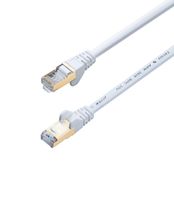 JAVEX UL Recognized Wire, CAT6A/CAT7 RJ45 [S/STP, 10GB] Snagless Network Ethernet Patch Cable, White, 15FT