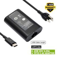 45W USB C Adapter Power Charger for DELL XPS 11 12 9250; XPS 13 9360 9370 9333 Latitude 13 7370 7275 HDCY5 LA45NM150; Lenovo Yoga 720 910 ThinkPad X1 Yoga 5 Other Type C Devices
