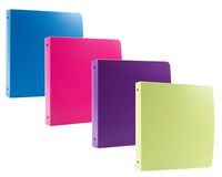 Filexec Ez Comfort 3 Ring Binder, 1.5 Inch Capacity, 5 Tabbed Dividers, Opaque, Letter Size, Pack of 4, Blue, Hot Pink, Purple, Green (50151-6473)