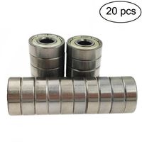 Sackorange 608 ZZ Skateboard Bearings, Double Shielded,8x22x7 Miniature Ball Bearings（Pack of 20)