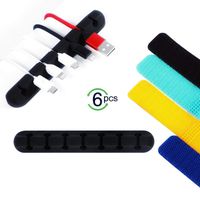 2 Packs Cord Management Cable Clips Silicon Desktop Cable Organizer Adhesive Cable Holder Cable Clips with 4 Cable Ties for USB Charging Cable PC Mouse Cable Power Wire Office Home