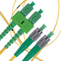 SC/APC to FC/APC Fiber Patch Cable Singlemode APC Duplex - 1m (3.28ft) - 9/125 OS1 - Beyondtech PureOptics Series
