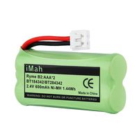 iMah BT184342/BT284342 Cordless Phone Battery Compatible with VTech BT18433/BT28433 BT-1011 BT-1018 BT-1022 BT-1031 AT&T CL80109 TL90078 VTech DS6101 CS6209 CS6219 CS6228 CS6229 Handset, Pack of 1