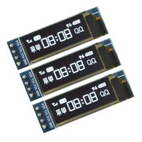 Diymore 3pcs OLED Display Module 0.91 inch I2C SSD1306 OLED Display Module I2C OLED Screen Driver with Pin for Arduino (White)