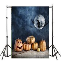 Goodtrade8 Clearance Photography Background- 3x5FT Pumpkin Halloween Decorations Backdrops Vinyl Lantern Lightweight Background Party Scene Design,150x90cm (Multicolor B)
