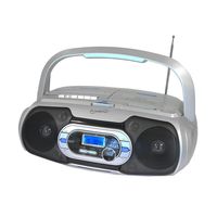 Supersonic Bluetooth Compatible Portable MP3/CD Cassette FM Radio Boombox