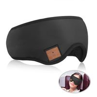 CyanCloud Bluetooth Sleep Mask, Sleep Headphones Eye Mask,Handsfree Adjustable Washable Headphones, Built-in Speakers Microphone, for Air Travel, Sleeping, Meditation, AMSR and Insomnia