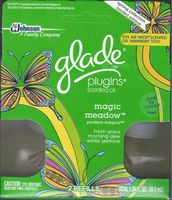 Glade Plugins Scented Oil Magic Meadow 2 Refills Fits Air Wick Scented Oil Warmers Too 1.34 Oz. Fresh Grass Morning Dew White Jasmine