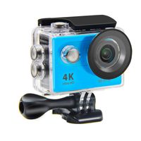 Action Camera NTSE Ultra HD 4K WiFi Sport Camera 1080P/60fps 2.0 LCD 170D Lens Helmet Cam Go Waterproof Pro Camera 30m Waterproof Cameras（ Blue）