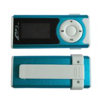 New Wayzon Mini Clip Metal Screen MP3 Music Media Player with Bulid-in Speaker + Earbud(Blue)