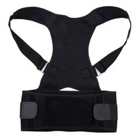 Dioche Adjustable Shoulder Brace, Support Straighten Back Brace for Posture Correction Women Men(L)