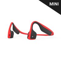 AfterShokz Titanium Mini Wireless Bone Conduction Bluetooth Headphones, Shorter Headband Size for Smaller Fit, Open-Ear Design, Red, AS600MRD