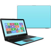 MightySkins Skin Compatible with HP 15t Laptop 15.6" (2017) - Solid Baby Blue | Protective, Durable, and Unique Vinyl Decal wrap Cover | Easy to Apply, Remove, and Change Styles | Made in The USA