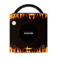Burning Fire Vinyl Decal Sticker Skin by Moonlight Printing for Gamecube
