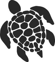 hBARSCI Sea Turtle Vinyl Decal - 5 Inches - for Cars, Trucks, Windows, Laptops, Tablets, Outdoor-Grade 2.5mil Thick Vinyl - Matte Black