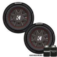 Kicker 43CWRT671 6.75" Dual Voice Coil 1 ohm Slim line Truck woofers Bundle