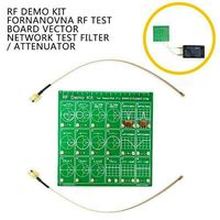 Signal Transmit RF Demo Kit Board Filter Attenuator for NanoVNA-F Vector Network Analyzer, PCB RF Tester Board with 20cm Adapter Cables, Vector Network Analyzer Learners Tool