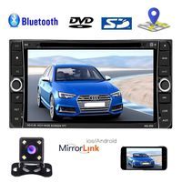 Android Double din Car Stereo Radio for Toyota 7" HD Touch Screen GPS Navigation Car DVD Player Bluetooth/FM/USB Support iOS Android Phone Mirror Link + 4 LED Backup Camera
