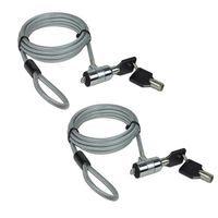 AOMGD 2Pcs 6 feet NoteGuard Kensington Compatible Universal Security Cable Lock with 2 Keys Two Sets