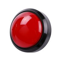 Easyget 5v 100mm Dome Shaped Jumbo LED Illuminated Self-resetting Push Button Switch for Arcade Game Projects , Pop'n Music DIY Projects & Mame DIY Projects Red Color
