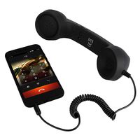 JAWM Cell Phone Handset,Retro Telephone Handset Anti Radiation Receivers 3.5MM for iPhone iPad,Mobile Phones,Computer