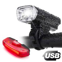 Bike Lights,Bike Headlight with [Free Biicycle Taillight], LERMX USB Rechargeable Waterproof Bicycle Lights Set Powerful Lumens LED Bike Front and Back for Adults Road Cycling Safety Flashlight