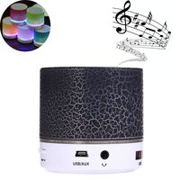 Hipipooo Portable Wireless Bluetooth Mini Speaker with Multicolored LED Light/3.5mm AUX Input and Mic for Bluetooth Equipment and PC Cellphone Tablets Desktop Laptop Etc (Black)