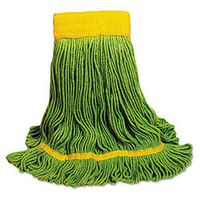 Boardwalk 1200MEA EcoMop Looped-End Mop Head, Recycled Fibers, Medium Size, Green