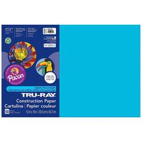 Tru-Ray Heavyweight Construction Paper, Atomic Blue,  12" x 18", 50 Sheets
