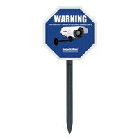 Securityman SM-Sign Reflective Security Warning Sign with Yard Stake (Blue)