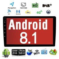 Android 8.1 10.1 Inch Touch Screen 2 Din Car Multimedia Radio GPS Navigation in-Dash Car Stereo MP5 Player Autoradio with WiFi Bluetooth USB OBD (9001C 1G RAM+16G ROM)