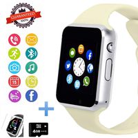 Hocent Smart Watch Phone, Smartwatch with Touch Screen Camera Pedometer SD Card Call Text SNS Sync SIM Card Slot Music Player Compatible with Android and iPhone (Partial Functions) for Men Women Teens