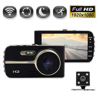 Dual Lens Car Dash Cam,1080P Fhd Car Video Camera + Rear Lens,4.0'' IPS Screen 140 Wide Angle Vehicle On-Dash Video Recorder with Night Vision G-Sensor