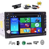 EinCar Wireless Back Camera 6.2Inch GPS Car Stereo with Double din Digital Autoradio Bluetooth Car CD DVD Player Win 8 UI FM AM Digital Radio Receiver Car Radio 8GB GPS Navigation Headunit USB/SD