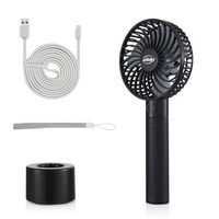 efluky Mini USB Portable Fan, Small Desk Fan, Personal Handheld Fan - Battery Operated Fan Removable 2600mAh Power Bank, 5 Speeds Adjustable, Black