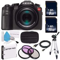 Leica V-LUX (Typ 114) Digital Camera (International Model) + Extra Battery + Flexible Tripod with Gripping Rubber Legs Kit47
