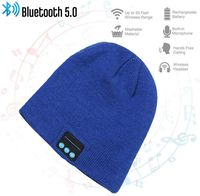 SINNESKY Bluetooth Beanie, Gifts for Men and Women, Wireless Beanie Music Hat with V5.0 Built-in HD Stereo Speakers & Microphone for Outdoor Sports, Christmas Birthday Thanksgiving Day Gift(Blue)
