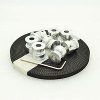 8pcs GT2 20T Bore 6mm Timing Pulley + 5 Meters Belt for RepRap Prusa Mendel 3D Printer GT20 Teeth
