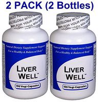 Liver Well (100 Capsules)"2-Pack"- Concentrated Herbal Blend - Dietary Supplement