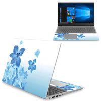 MightySkins Skin Compatible with Lenovo Ideapad 330S 15" (2018) - Blue Flowers | Protective, Durable, and Unique Vinyl Decal wrap Cover | Easy to Apply, Remove, and Change Styles | Made in The USA