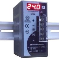 REIGNPOWER LP1050D-24SDA 50W 24VDC 2A Din Rail Power Supply Voltage Monitor Display
