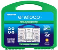 Panasonic KJ17MCC82A eneloop Power Pack, 8AA, 2AAA, 2 C Adapters, 2 D Adapters, Advanced Individual Battery Charger and Plastic Storage Case (case color may vary) (Renewed)