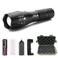 PeakPlus Rechargeable Tactical Flashlight LFX1000 (18650 Battery and Charger Included) - High Lumens LED, Super Bright, Zoomable, 5 Modes, Water Resistant - Best Camping, Emergency Flashlights