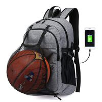 Gatycallaty Basketball Laptop Backpack Waterproof College Bookbag Travel Business Bag with USB Port for Men fit 15.6 inch Notebook
