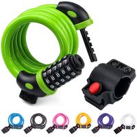 NDakter Bike Lock Cable, 4 Feet High Security 5 Digit Resettable Combination Coiling Bike Cable Lock, Bicycle Cable Lock for Bicycle Outdoors, 1.2mx12mm